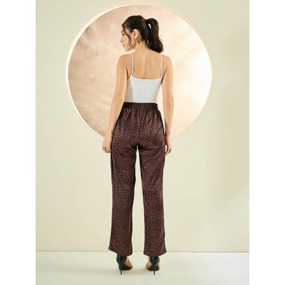 First Resort by Ramola Bachchan Brown Animal Print Pant