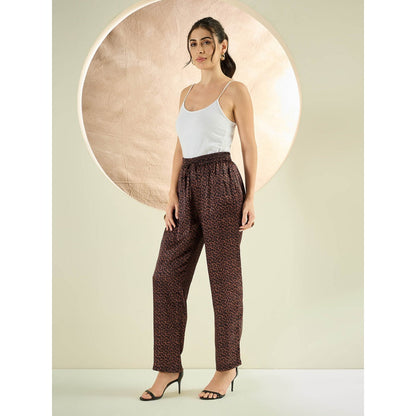 First Resort by Ramola Bachchan Brown Animal Print Pant