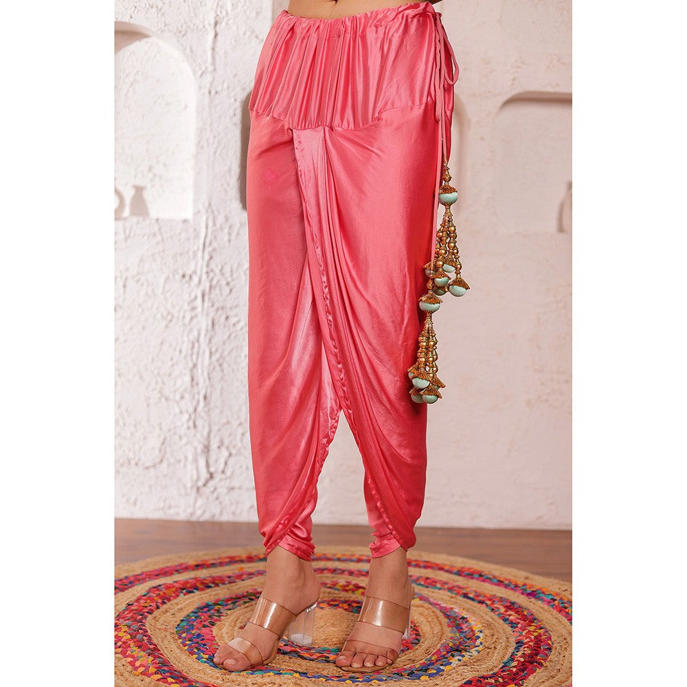 Firann By Shaheen Blue Kurta with Dhoti (Set of 2)