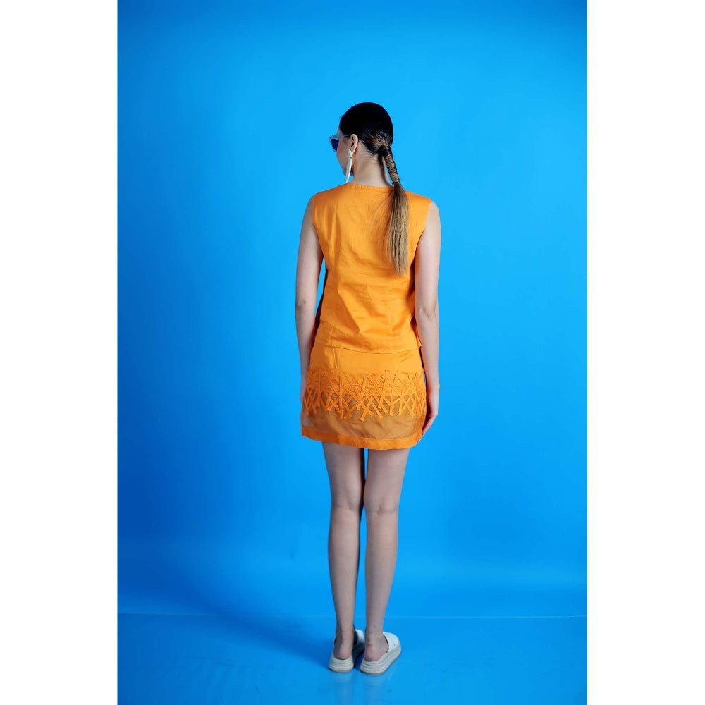 Firki by Sweta Orange Citrus Burst Co-Ord (Set of 2)