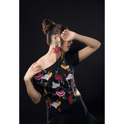 Firki by Sweta Black Tokyo Twilight Co-Ord (Set of 2)