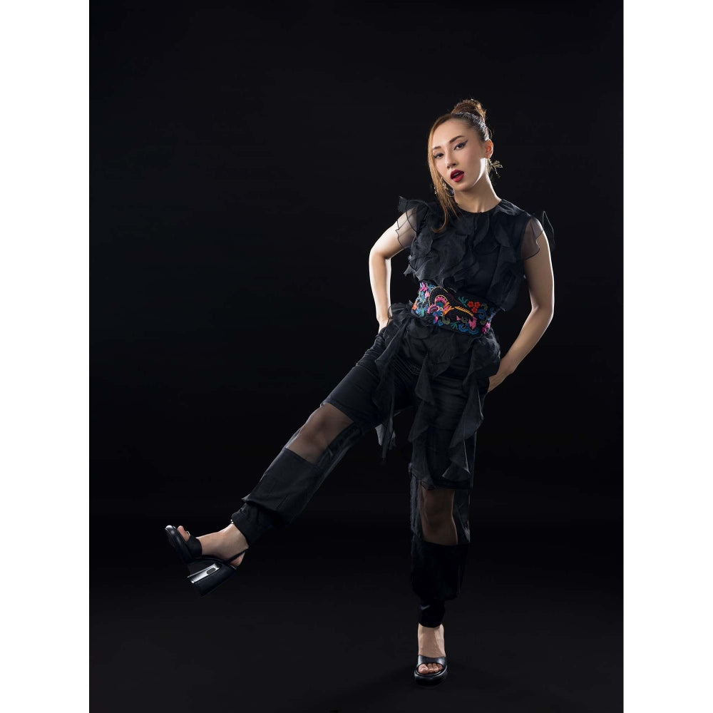 Firki by Sweta Black Nightfall Co-Ord (Set of 2)