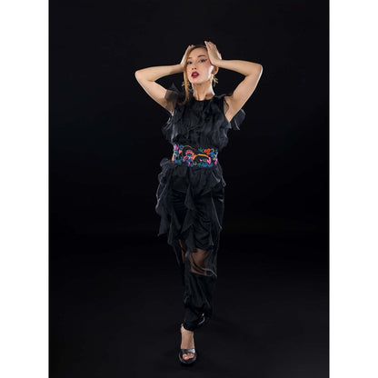 Firki by Sweta Black Nightfall Co-Ord (Set of 2)