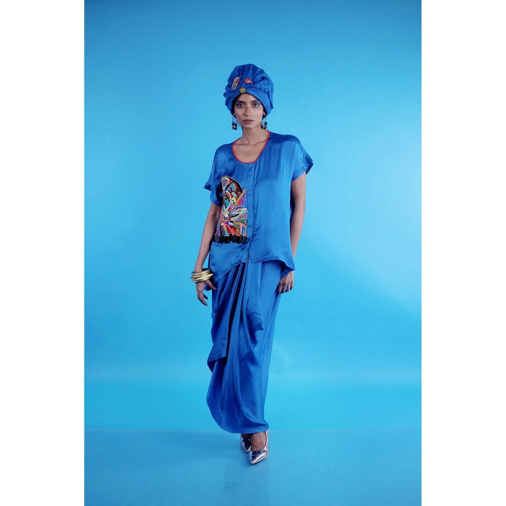 Firki by Sweta Blue Althea Co-Ord (Set of 2)