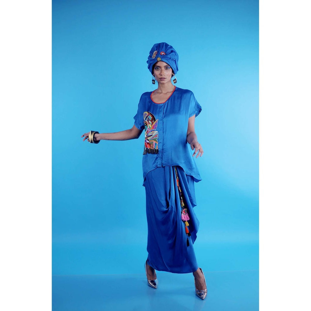 Firki by Sweta Blue Althea Co-Ord (Set of 2)