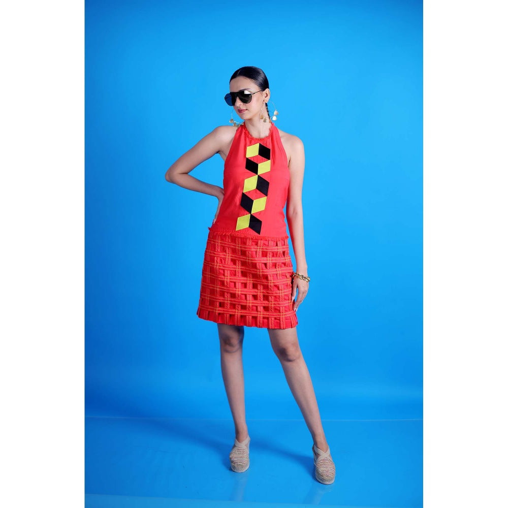 Firki by Sweta Red Ruby Bombshell Mini Dress