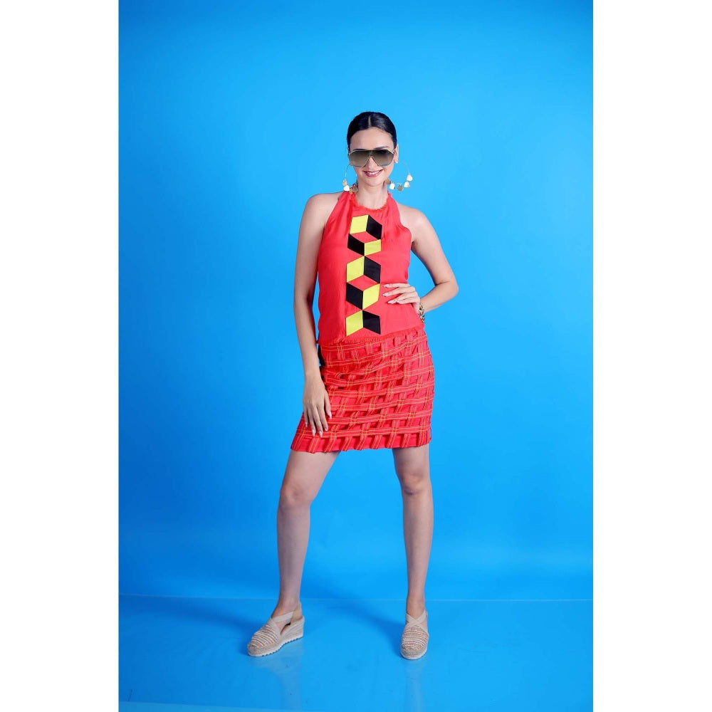 Firki by Sweta Red Ruby Bombshell Mini Dress