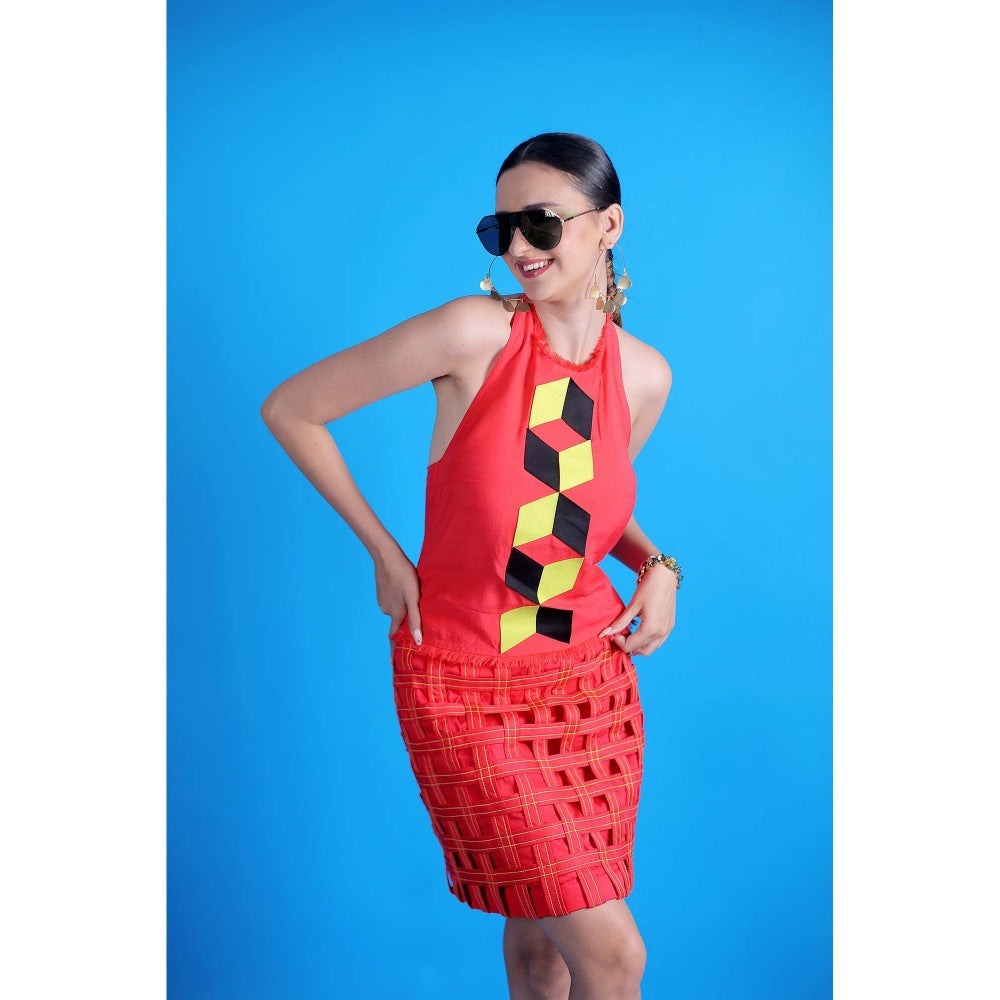 Firki by Sweta Red Ruby Bombshell Mini Dress