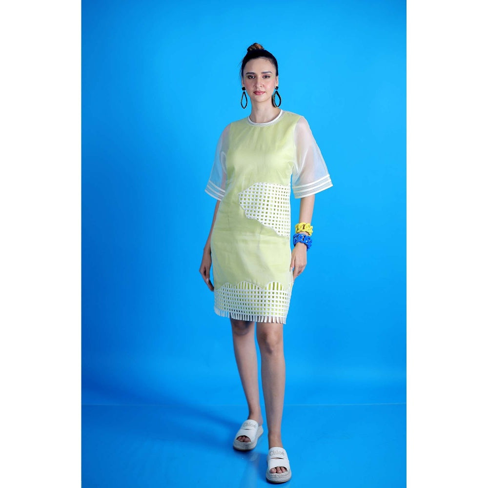Firki by Sweta Lime Green Fizz Mini Dress