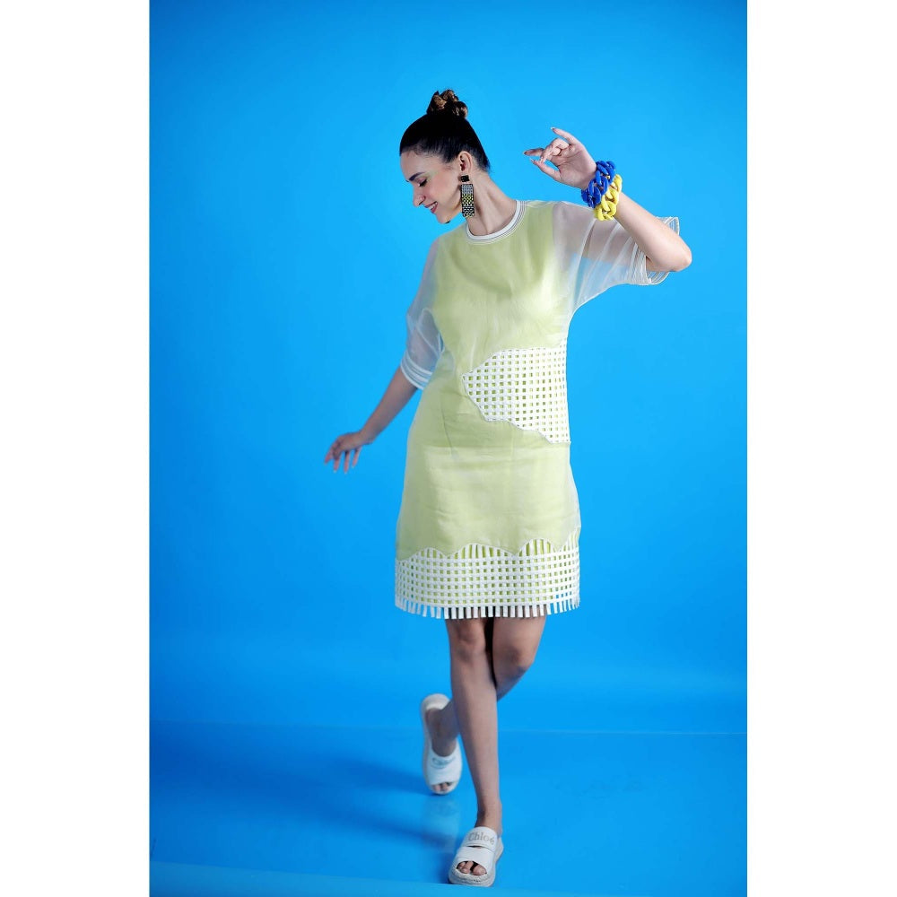 Firki by Sweta Lime Green Fizz Mini Dress