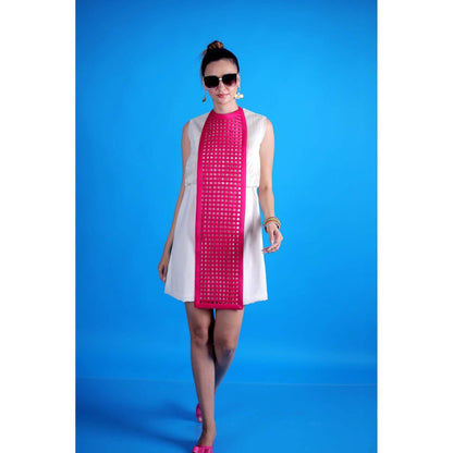 Firki by Sweta White Rosy Glow Dress