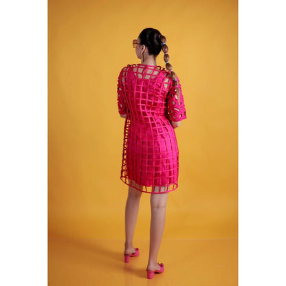 Firki by Sweta Pink Cherry Blossom Dress