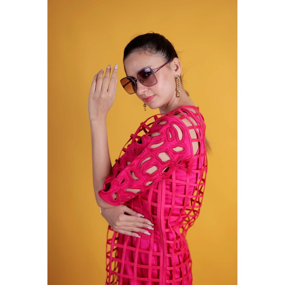 Firki by Sweta Pink Cherry Blossom Dress