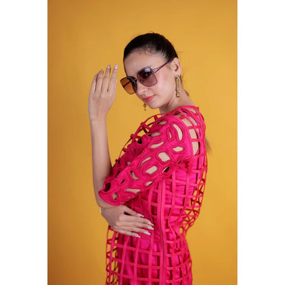 Firki by Sweta Pink Cherry Blossom Dress