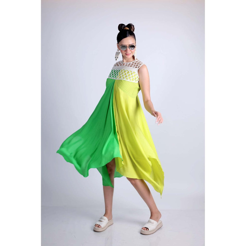 Firki by Sweta Yellow Lime Crush Dress