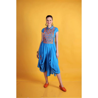 Firki by Sweta Blue Sapphire Song Dress