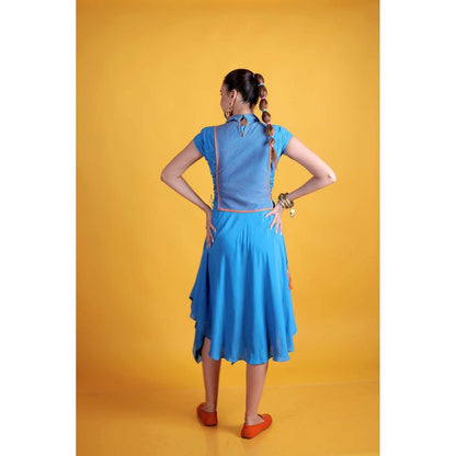Firki by Sweta Blue Sapphire Song Dress