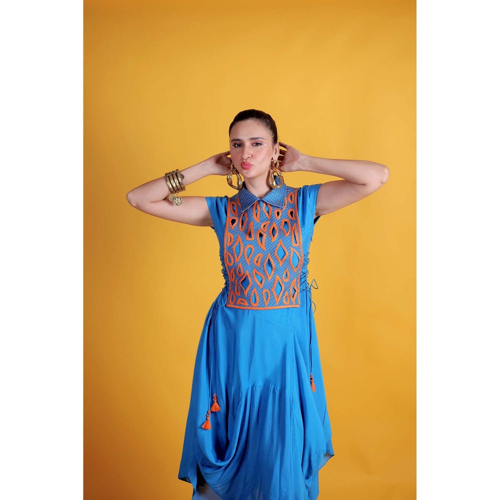 Firki by Sweta Blue Sapphire Song Dress