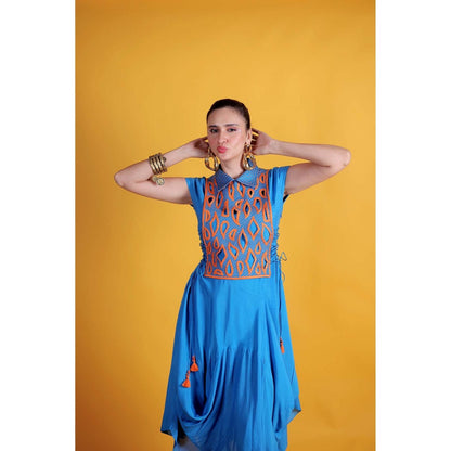 Firki by Sweta Blue Sapphire Song Dress