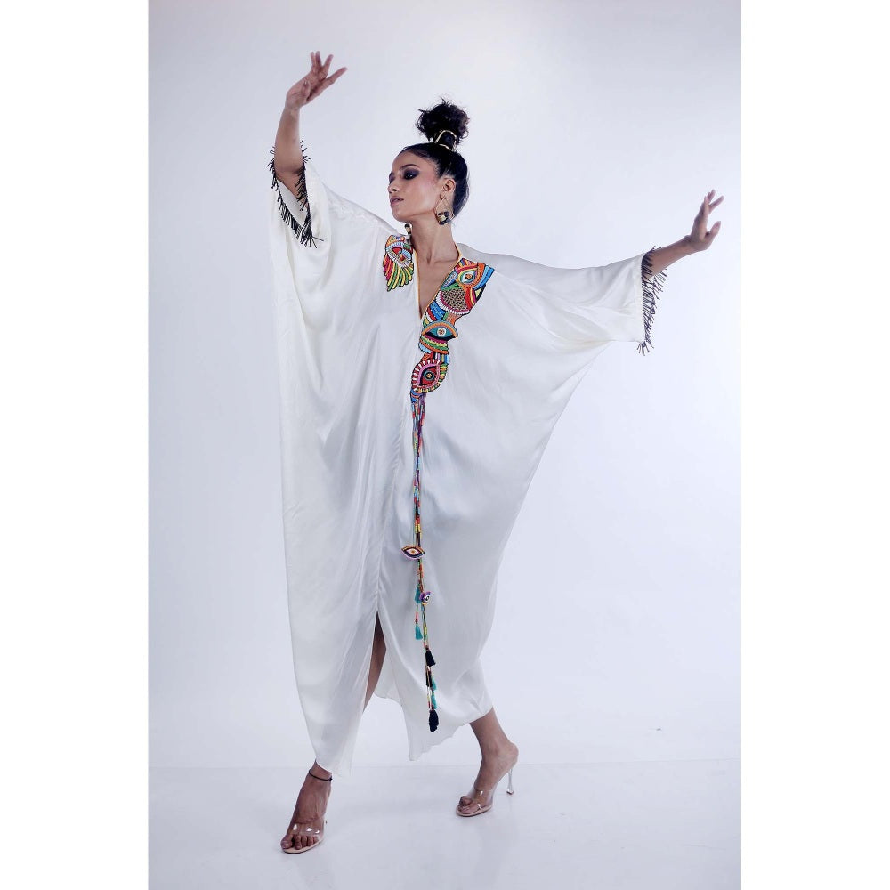 Firki by Sweta White Angelique Kaftan Dress