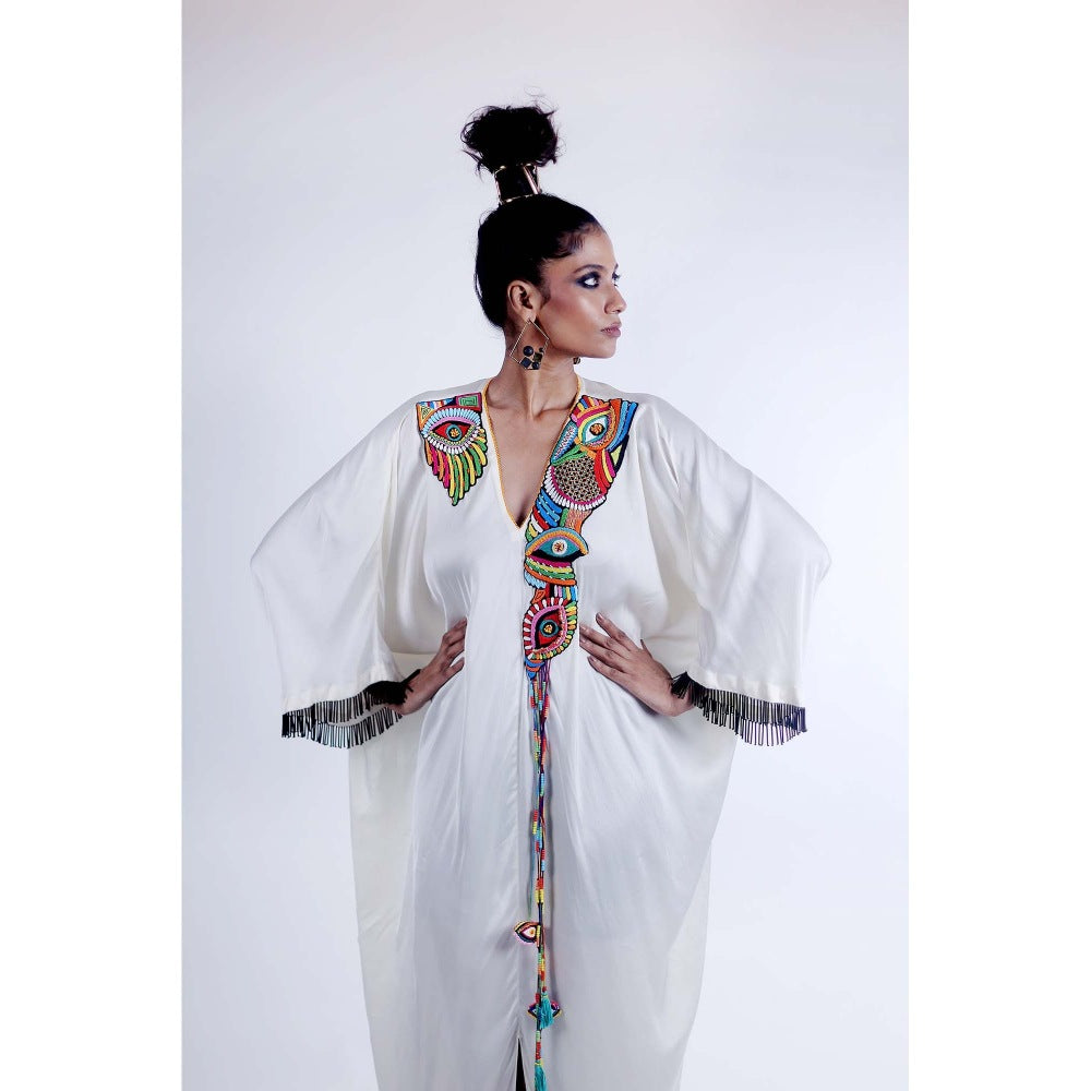 Firki by Sweta White Angelique Kaftan Dress
