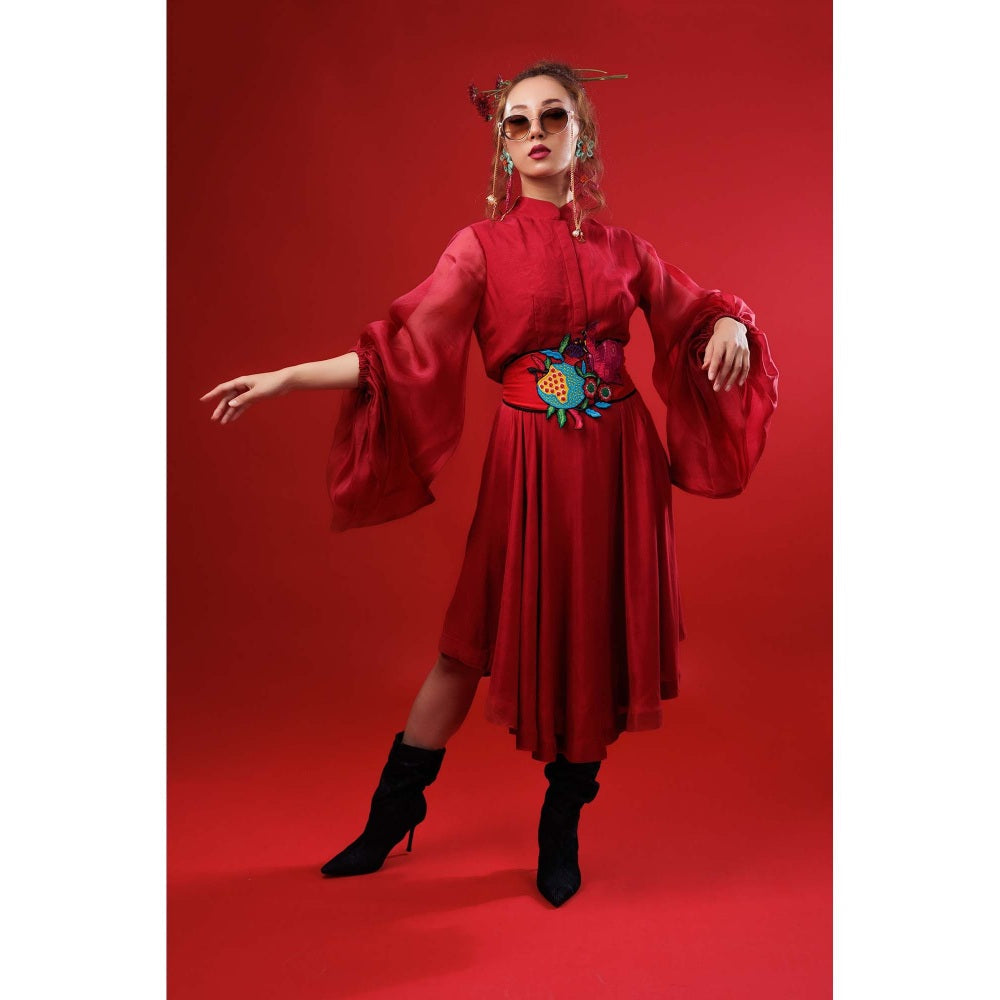 Firki by Sweta Red Geisha Dress