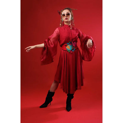 Firki by Sweta Red Geisha Dress
