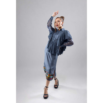 Firki by Sweta Grey Noir Dress