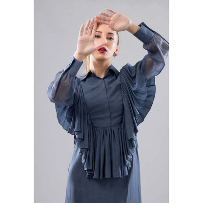 Firki by Sweta Grey Noir Dress