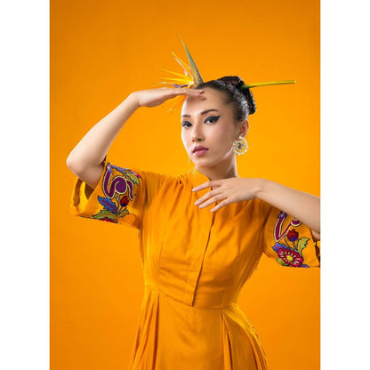 Firki by Sweta Yellow Sakura Dress