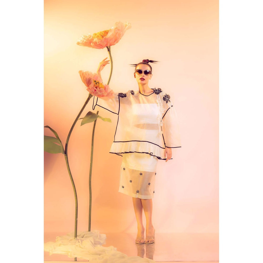 Firki by Sweta Women Ivory Floral Top