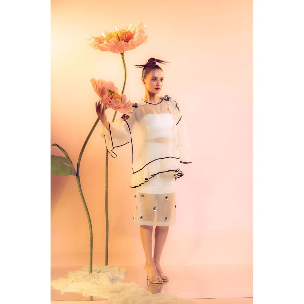 Firki by Sweta Women Ivory Floral Top