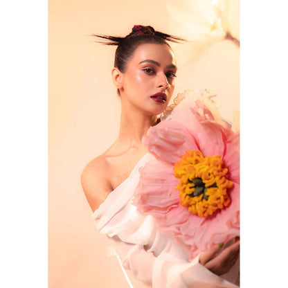 Firki by Sweta Women Ivory Self Design Top