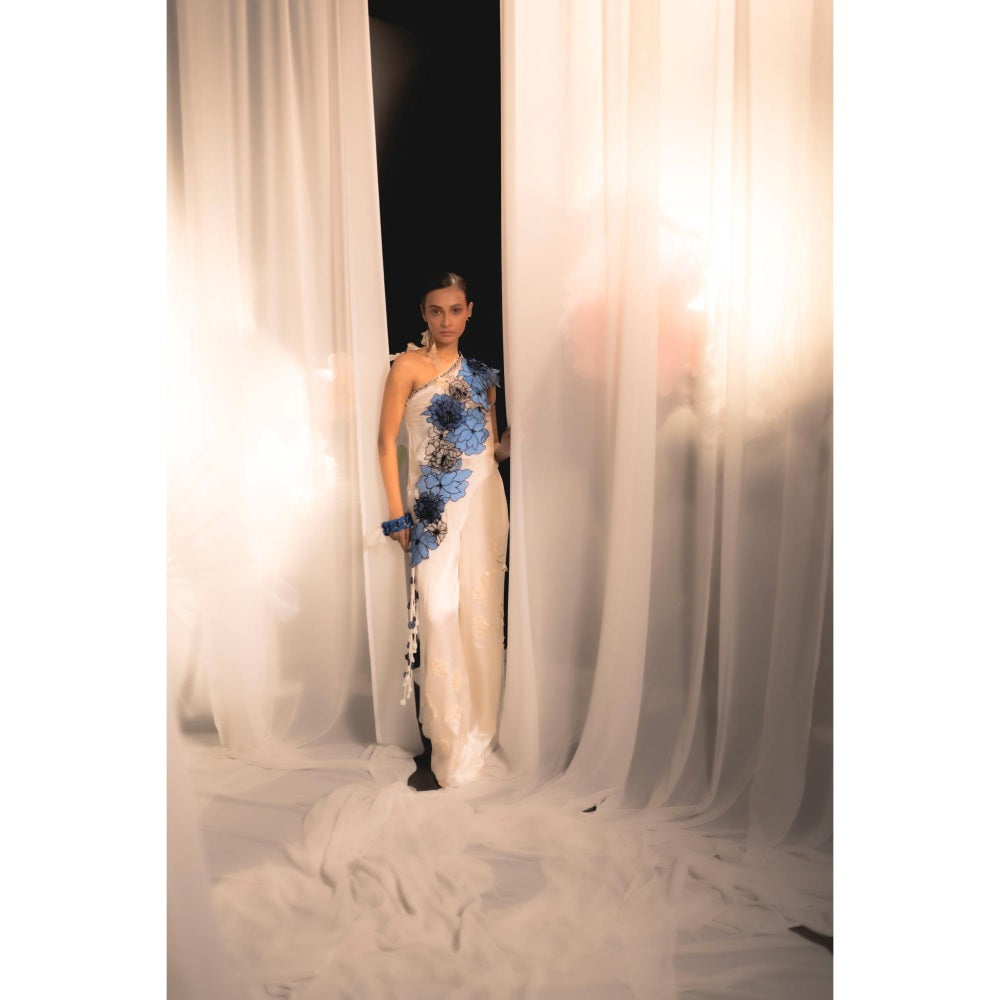 Firki by Sweta Pearl Harem Ivory Pant