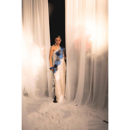 Firki by Sweta Pearl Harem Ivory Pant