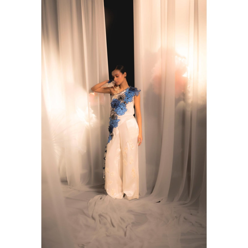 Firki by Sweta Pearl Harem Ivory Pant