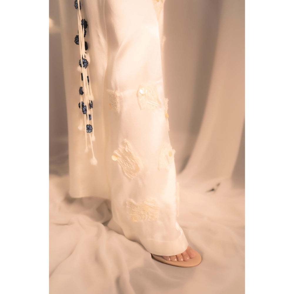 Firki by Sweta Pearl Harem Ivory Pant