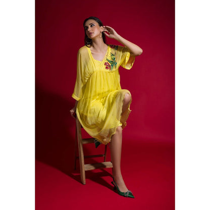 Firki by Sweta Yellow Daffodil Dress