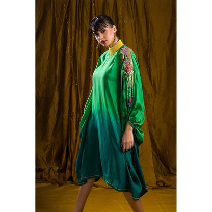 Firki by Sweta Green Moss Kaftan Style Dress