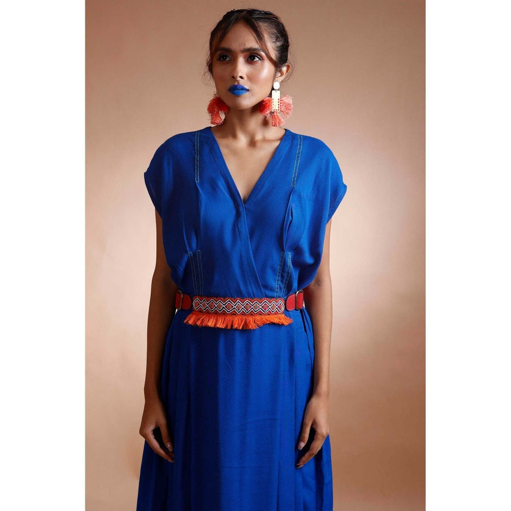 Firki by Sweta Blue Azure Fringe Dress