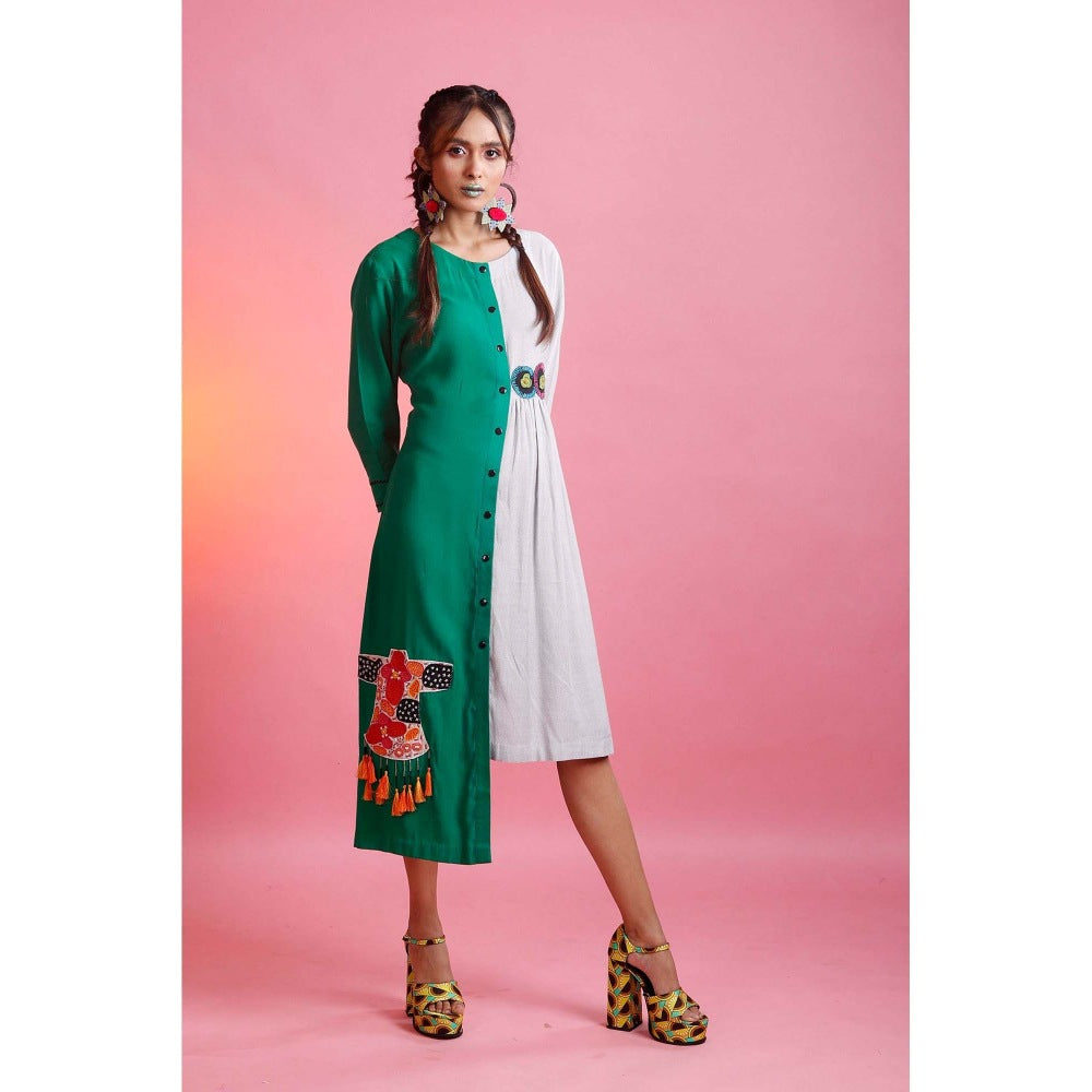 Firki by Sweta Green Asymmetric Dress