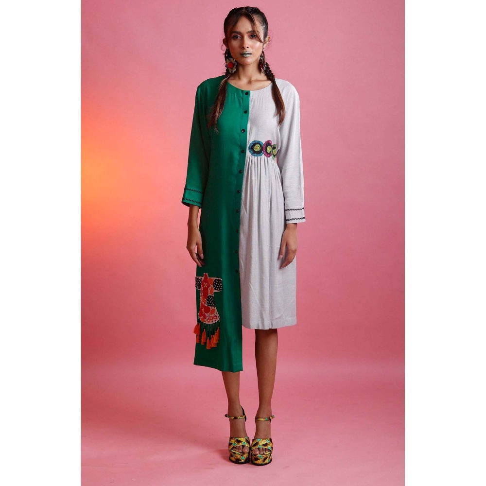 Firki by Sweta Green Asymmetric Dress