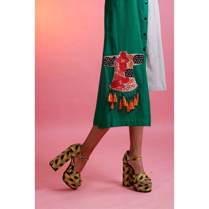 Firki by Sweta Green Asymmetric Dress