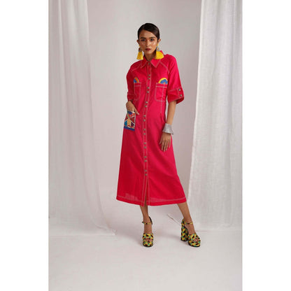 Firki by Sweta Pink Drama Dress