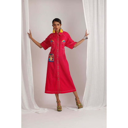 Firki by Sweta Pink Drama Dress