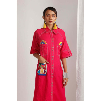Firki by Sweta Pink Drama Dress