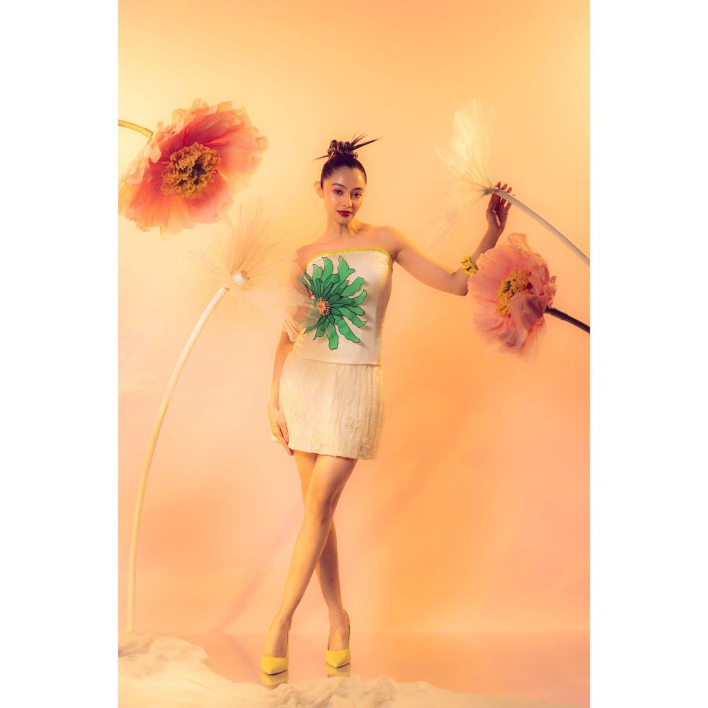 Firki by Sweta Ivory Grace Strapless Tube Top