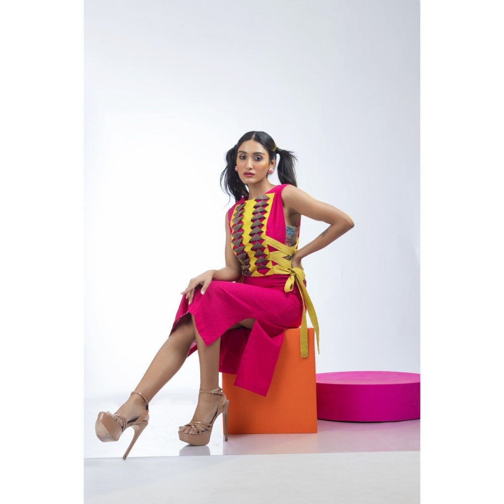 Firki by Sweta Fuchsia Poppy Pink Dress