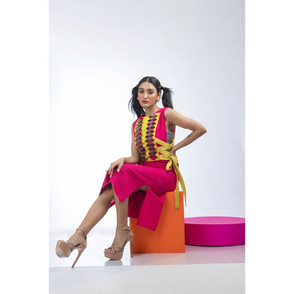 Firki by Sweta Fuchsia Poppy Pink Dress