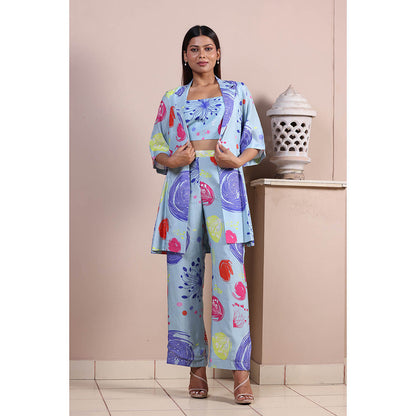 GAGAN VOHRA Fox Coral Co-Ord Set - Blue